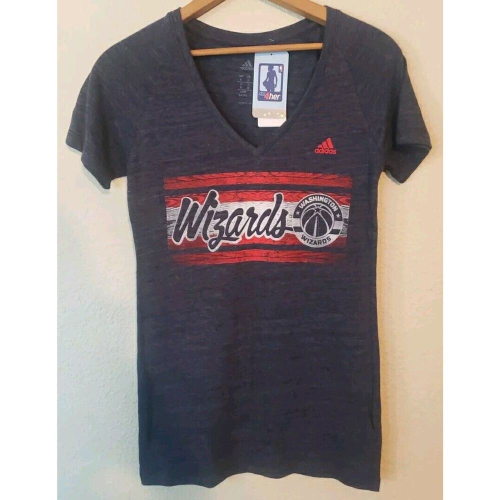 Adidas NBA 4her Washington Wizards Ladies V-Neck Tshirt Medium - Navy Blue